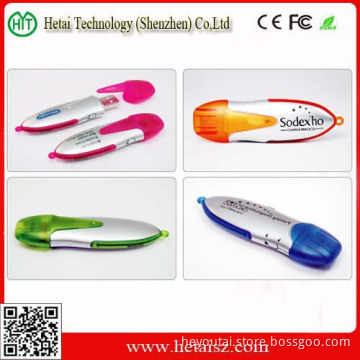 Full Capacity Plastic USB 2.0 Stick 2GB with Round Pen Shape Cheap USB Stick